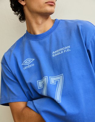 AE x Umbro Boxy Fit Graphic T-Shirt | American Eagle