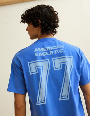 AE x Umbro Boxy Graphic T-Shirt from American Eagle - $39.95