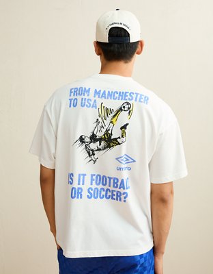 AE x Umbro Boxy Graphic T-Shirt | American Eagle