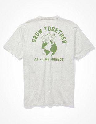 Мужские футболки American Eagle AE LINE FRIENDS Graphic T-Shirt — фото 4
