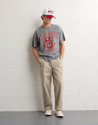 AE Boxy Wisconsin Badgers Graphic T-Shirt