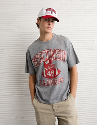 AE Boxy Fit Wisconsin Badgers Graphic T-Shirt
