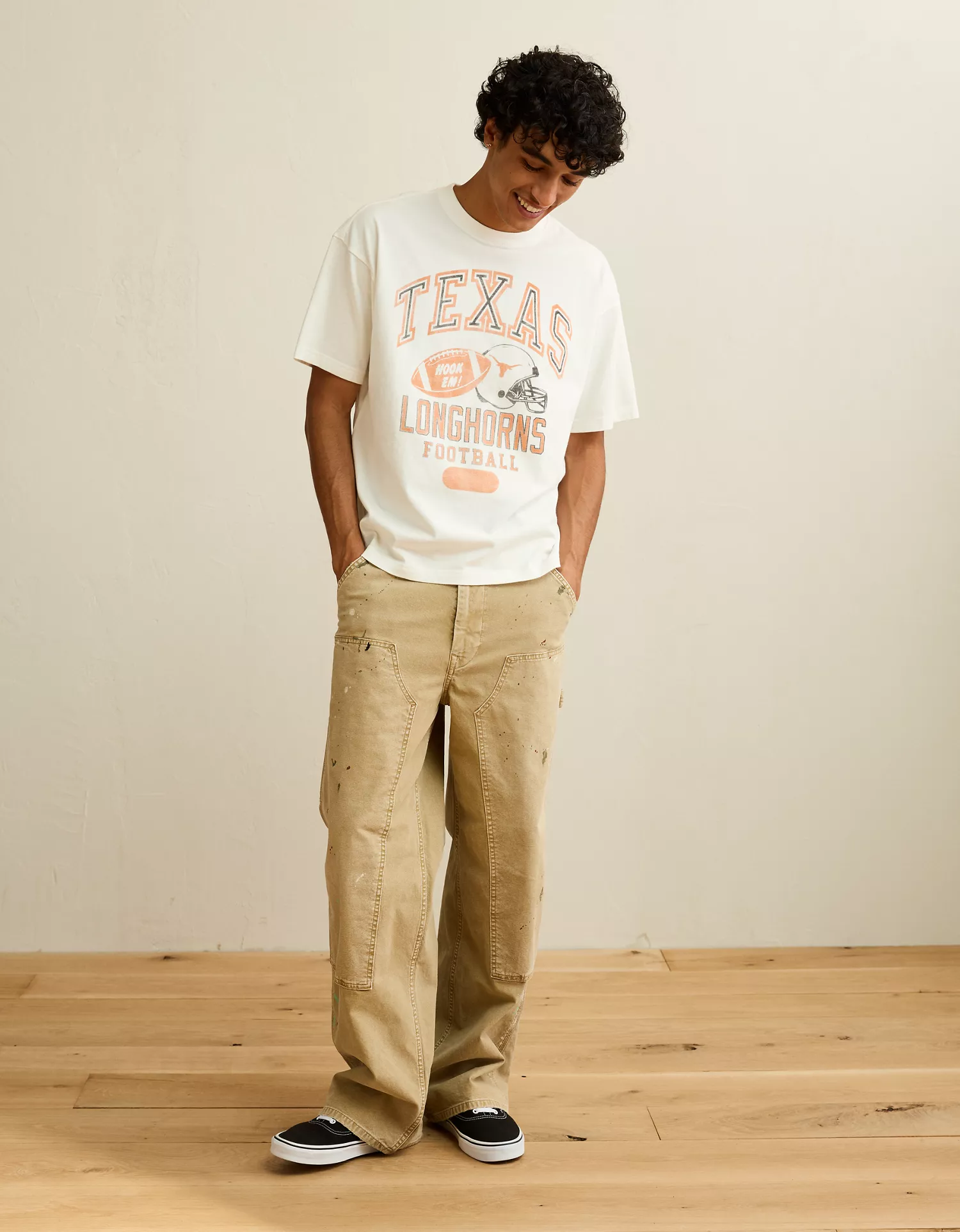 AE Boxy Fit Texas Longhorns Graphic T-Shirt