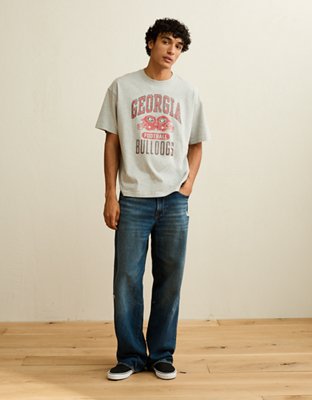 AE Boxy Fit Georgia Bulldogs Graphic T-Shirt