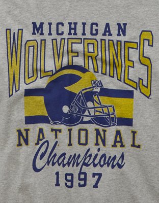 AE Boxy Fit Michigan Wolverines Graphic T-Shirt