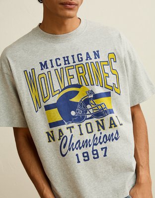 AE Boxy Fit Michigan Wolverines Graphic T-Shirt