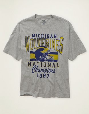 AE Boxy Fit Michigan Wolverines Graphic T-Shirt