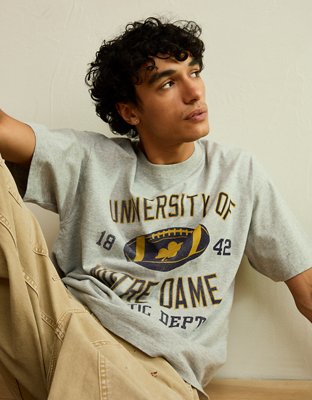 AE Boxy Fit Notre Dame Graphic T-Shirt