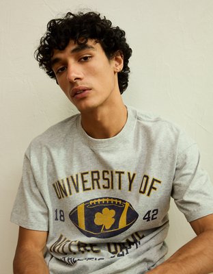 AE Boxy Fit Notre Dame Graphic T-Shirt