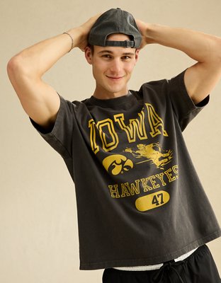 AE Boxy Fit Iowa Hawkeyes Graphic T-Shirt