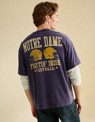 AE Boxy Fit Notre Dame Graphic T-Shirt