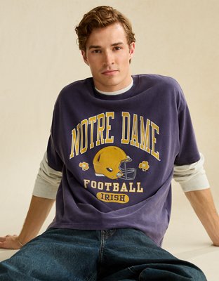 AE Boxy Fit Notre Dame Graphic T-Shirt