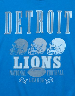 Мужская футболка American Eagle NFL Boxy Fit Detroit Lions Graphic, цвет: Синий — фото 5
