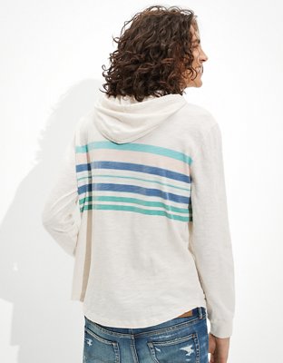 Мужские худи American Eagle AE Super Soft Striped Slub Tee — фото 2