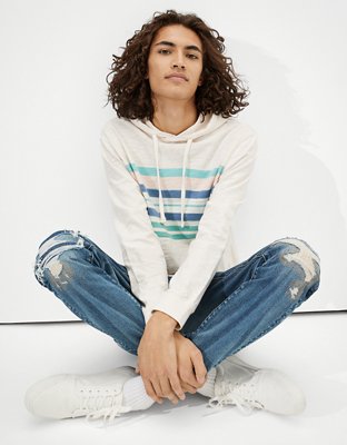 Мужские худи American Eagle AE Super Soft Striped Slub Tee — фото 4