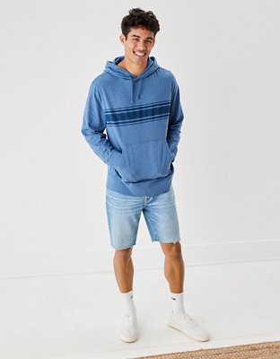 AE Super Soft Slub Striped Hoodie Tee