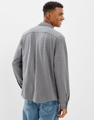 AE Super Soft Knit Button-Up Shirt