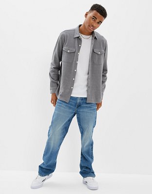 AE Super Soft Knit Button-Up Shirt