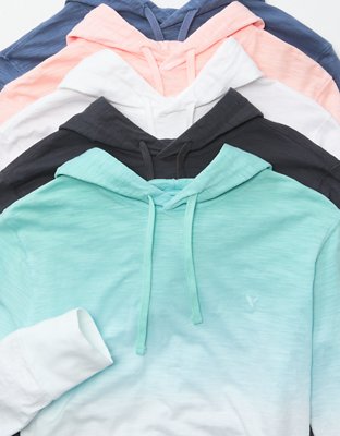 AE Long-Sleeve Dip Dye Hoodie T-Shirt