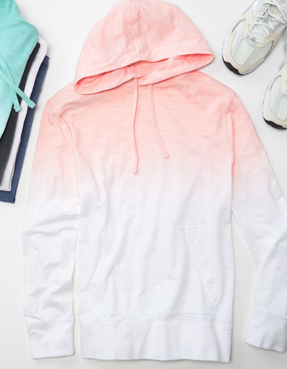 AE Long-Sleeve Dip Dye Hoodie T-Shirt