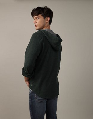 AE Camisa Estilo Chamarra con Capucha
