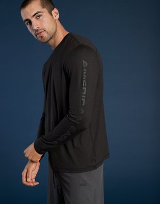 Мужские футболки American Eagle AE 24/7 Long-Sleeve Graphic T-Shirt — фото 4