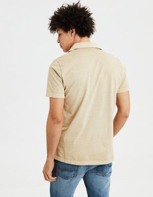 Мужские топы American Eagle AE Logo Jersey Polo — фото 3