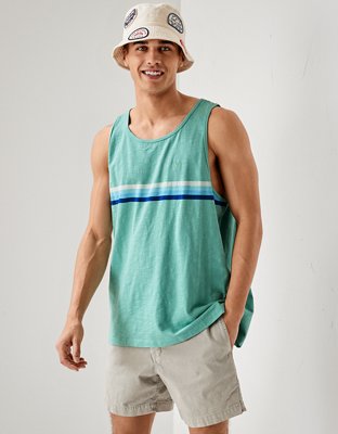 AE Super Soft Slub Striped Tank Top