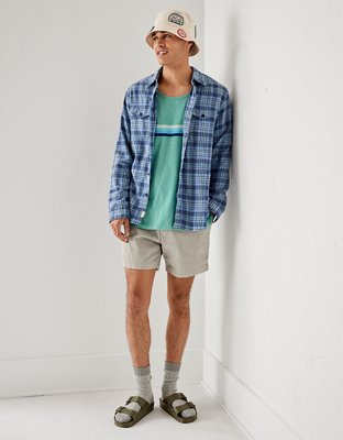 AE Super Soft Slub Striped Tank Top
