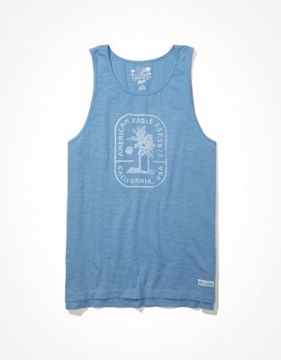 Мужские топы American Eagle AE Super Soft Slub Graphic Tank Top — фото 3