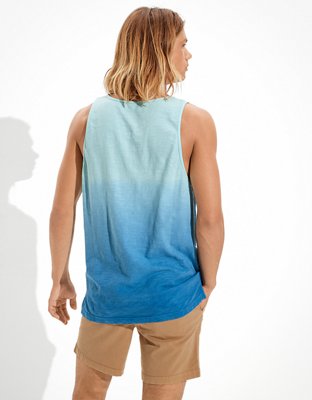 Мужские топы American Eagle AE Super Soft Slub Dip-Dye Tank Top — фото 2