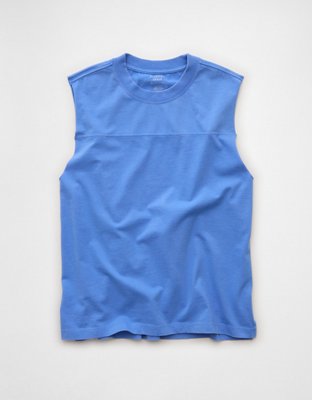 AE Boxy Fit Sueded Jersey Tank Top | American Eagle