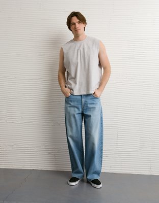 AE Boxy Fit Sueded Jersey Tank Top