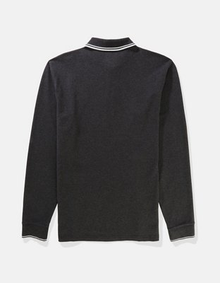 AE Camisa Polo Flex Decorada Manga Larga de Piqué