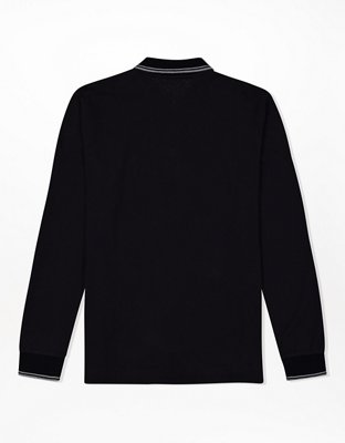 AE Tipped Long-Sleeve Polo Shirt