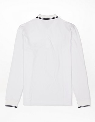 AE Camisa polo manga larga decorada