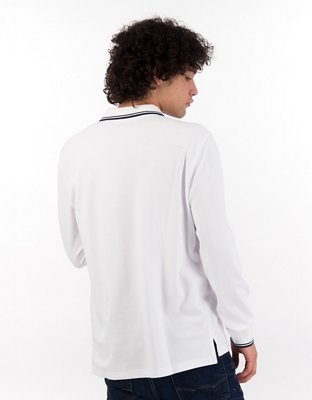 AE Camisa polo manga larga decorada