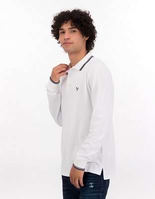 AE Camisa polo manga larga decorada
