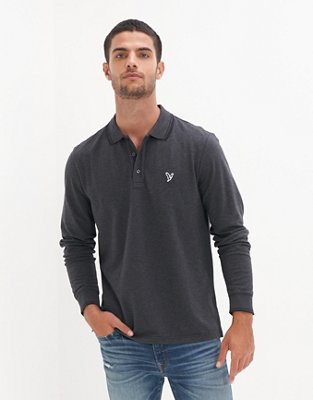 american eagle long sleeve polo