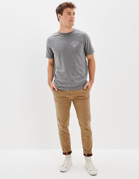 Мужские брюки American Eagle AE Flex Athletic Fit Lived-In Khaki Pant