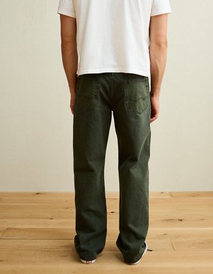 Мужские джинсы American Eagle AE Loose Fit, цвет: Зелёный — фото 3