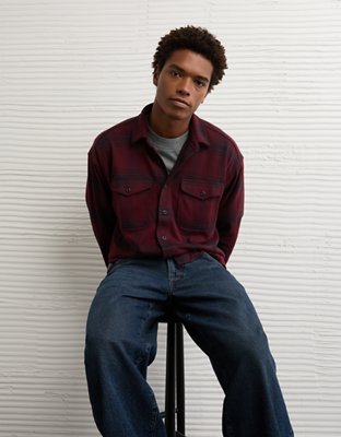 AE Knit Button-Up Shirt