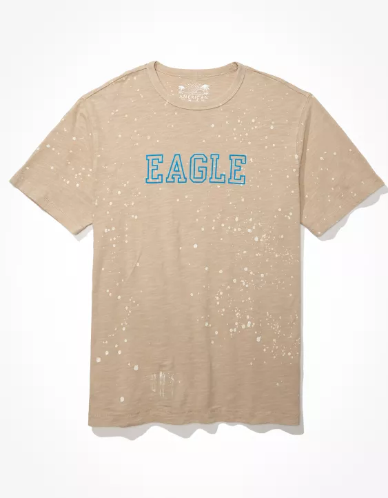 AE Super Soft Slub Paint Splatter Graphic T-Shirt