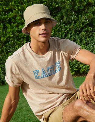 AE Super Soft Slub Paint Splatter Graphic T-Shirt