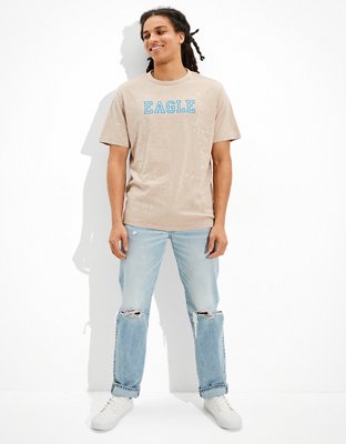 AE Super Soft Slub Paint Splatter Graphic T-Shirt