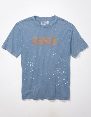 Мужские футболки American Eagle AE Super Soft Slub Paint Splatter Graphic T-Shirt — фото 3