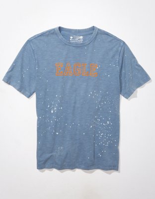 AE Super Soft Slub Paint Splatter Graphic T-Shirt