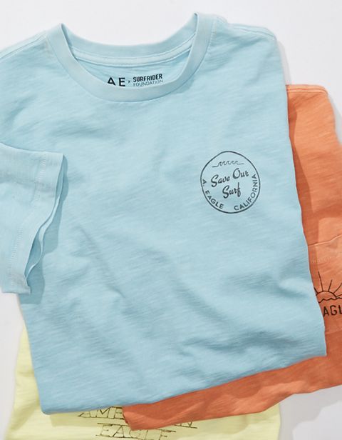 Мужские футболки American Eagle AE x Surfrider Graphic T-Shirt