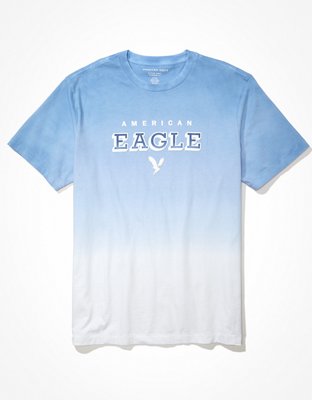 Мужские футболки American Eagle AE Super Soft Dip-Dye Graphic T-Shirt — фото 4