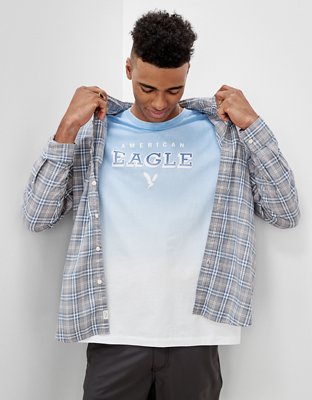 Мужские футболки American Eagle AE Super Soft Dip-Dye Graphic T-Shirt — фото 2